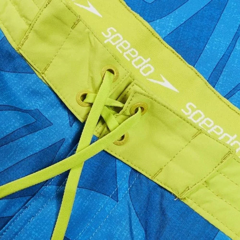 NWT Speedo Men's Swim Trunk Knee Length Boardshort Bondi Printed, 20